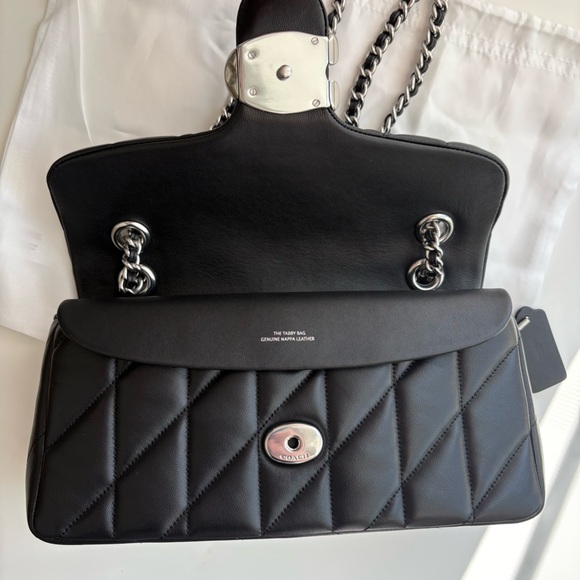 Coach Tabby 26 Shoulder Bag, Black/ Silver Hardware NWOT - Picture 7 of 16